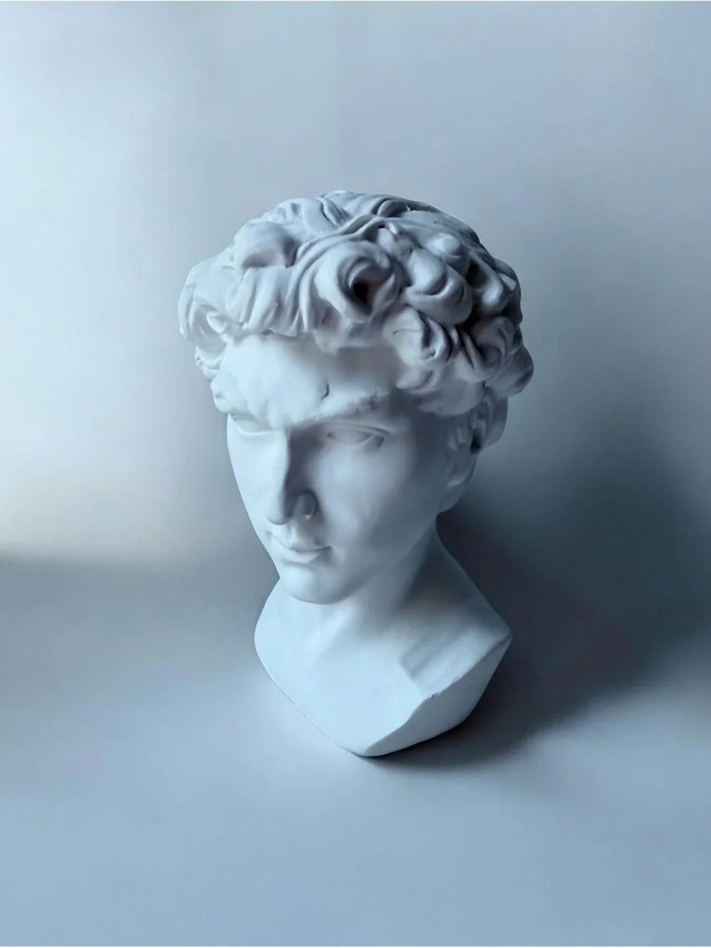 David Classical Marble David head Bust Sculpture - Picture 3 of 12